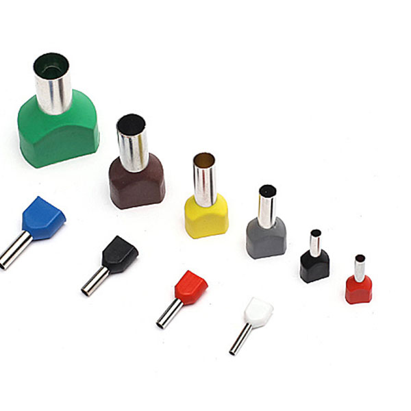 Insulated twin cord end terminal